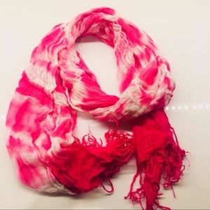 Accessories - Pink & White Tie Dye Knit Scarf Accessories - Pink & White Tie Dye Knit Scarf